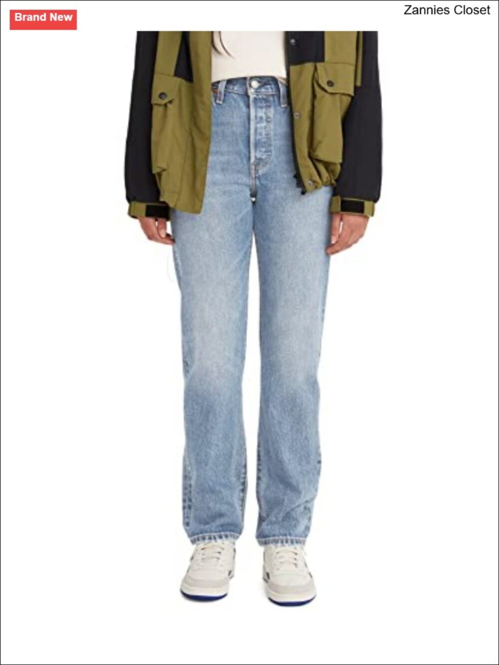 Levi's 501 Original Fit Jeans Mid Rise Straight Leg Button Fly Cotton Blend